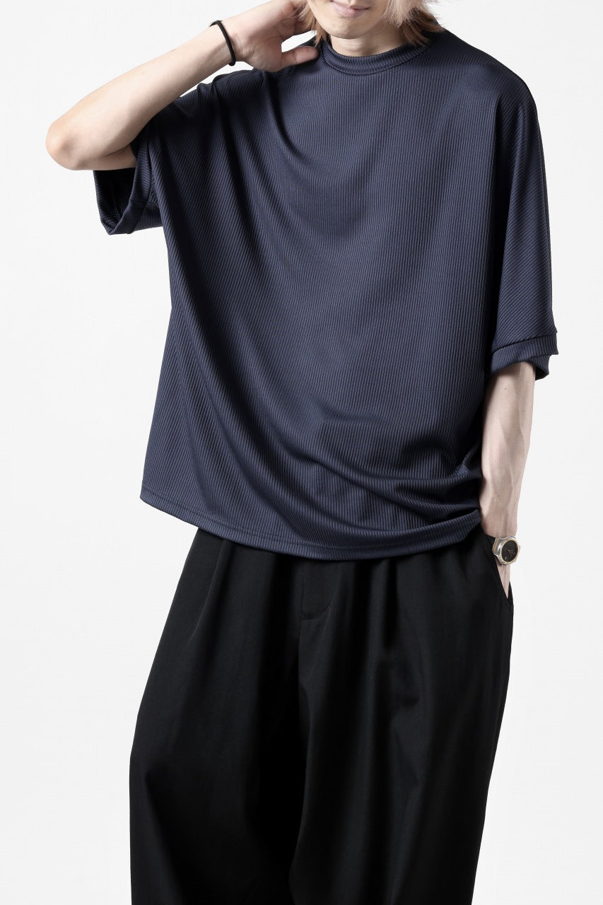 画像をギャラリービューアに読み込む, N/07 DOLMAN SHORT SLEEVE TEE / AQUASUITING THICK RIB (MIDNIGHT)