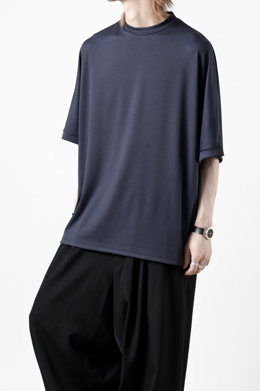 画像をギャラリービューアに読み込む, N/07 DOLMAN SHORT SLEEVE TEE / AQUASUITING THICK RIB (MIDNIGHT)