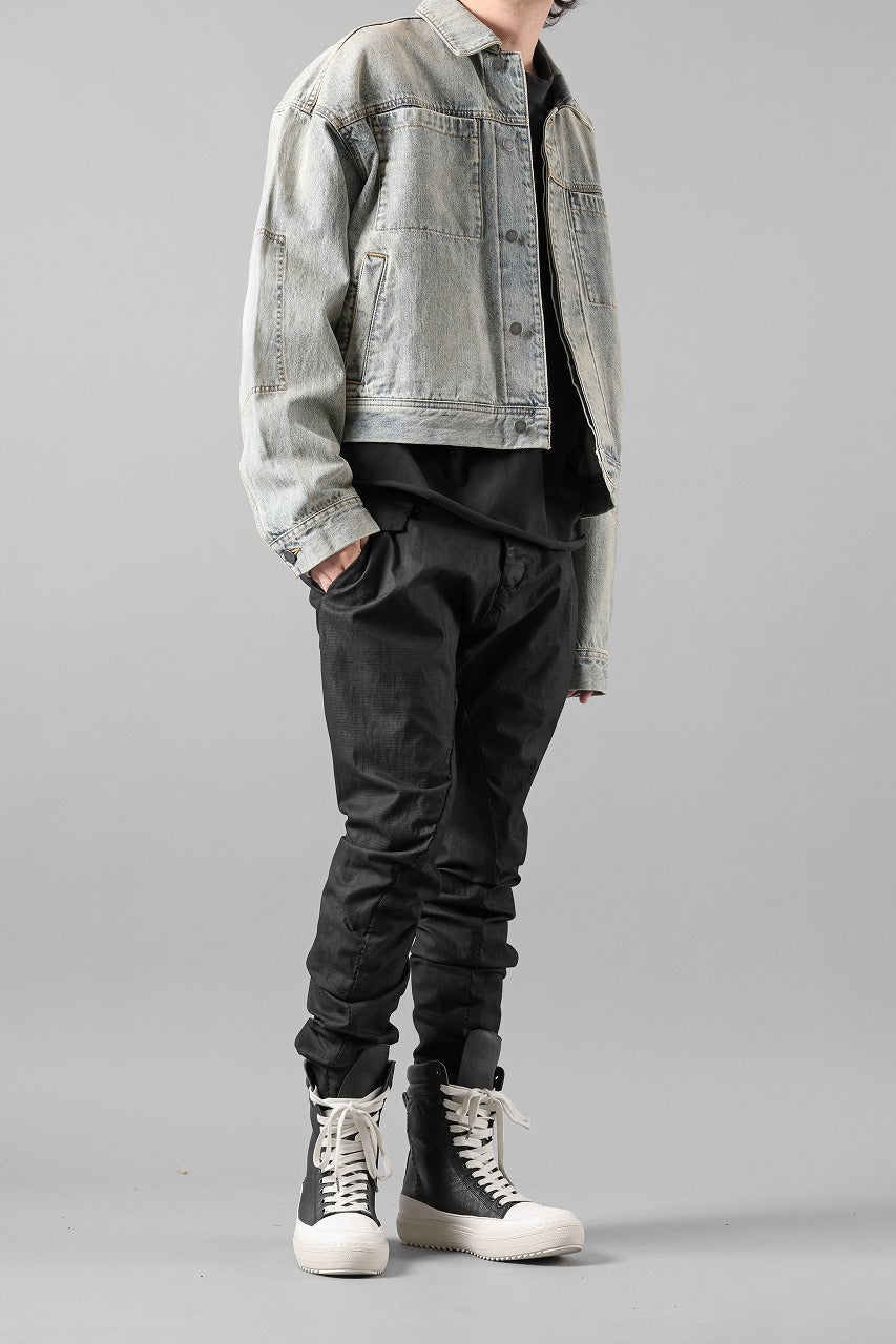 画像をギャラリービューアに読み込む, masnada RELAX FLAP POCKET PANTS / STRETCH LIGHT WEIGHT RIPSTOP (BLACK)