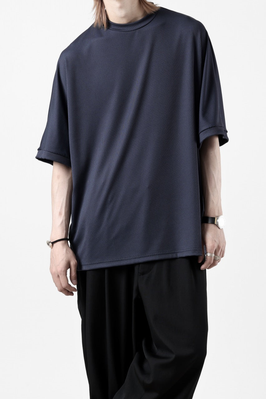 画像をギャラリービューアに読み込む, N/07 DOLMAN SHORT SLEEVE TEE / AQUASUITING THICK RIB (MIDNIGHT)
