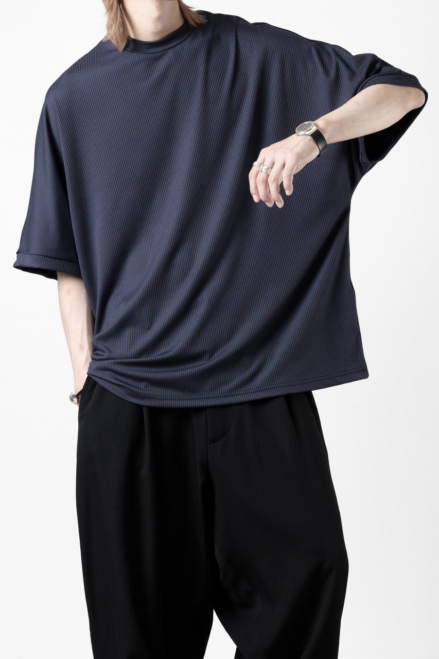 画像をギャラリービューアに読み込む, N/07 DOLMAN SHORT SLEEVE TEE / AQUASUITING THICK RIB (MIDNIGHT)