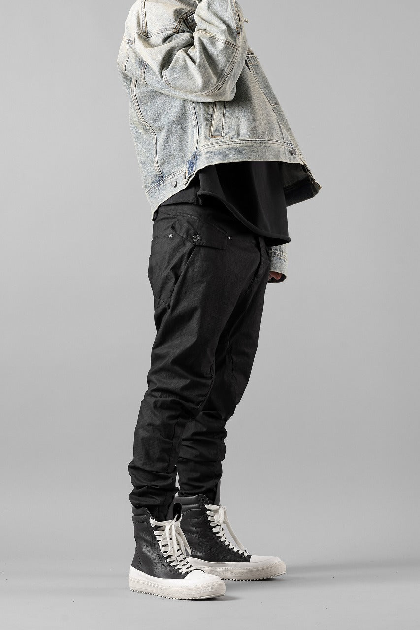画像をギャラリービューアに読み込む, masnada RELAX FLAP POCKET PANTS / STRETCH LIGHT WEIGHT RIPSTOP (BLACK)