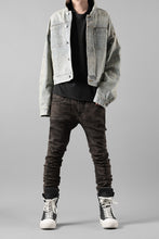 画像をギャラリービューアに読み込む, masnada LAYERED POCKET SLIM JEANS / STRETCH DENIM (BLACK CLAY)