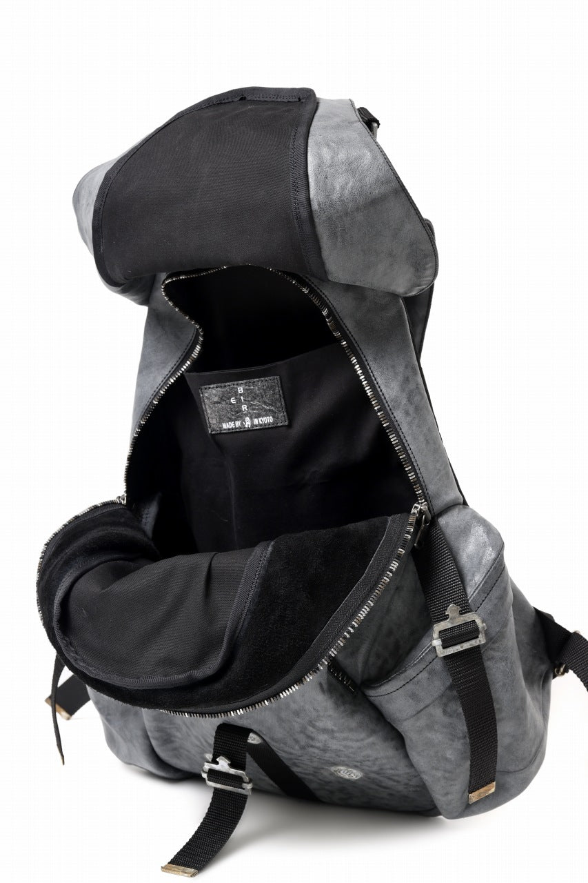 画像をギャラリービューアに読み込む, ierib exclusive Addiction Rucksack / White Waxed Shrunken Horse (BLACK)