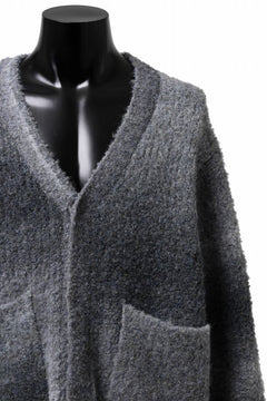 画像をギャラリービューアに読み込む, th products Inflated Cardigan / 1/4.5 kasuri loop knit (mono)