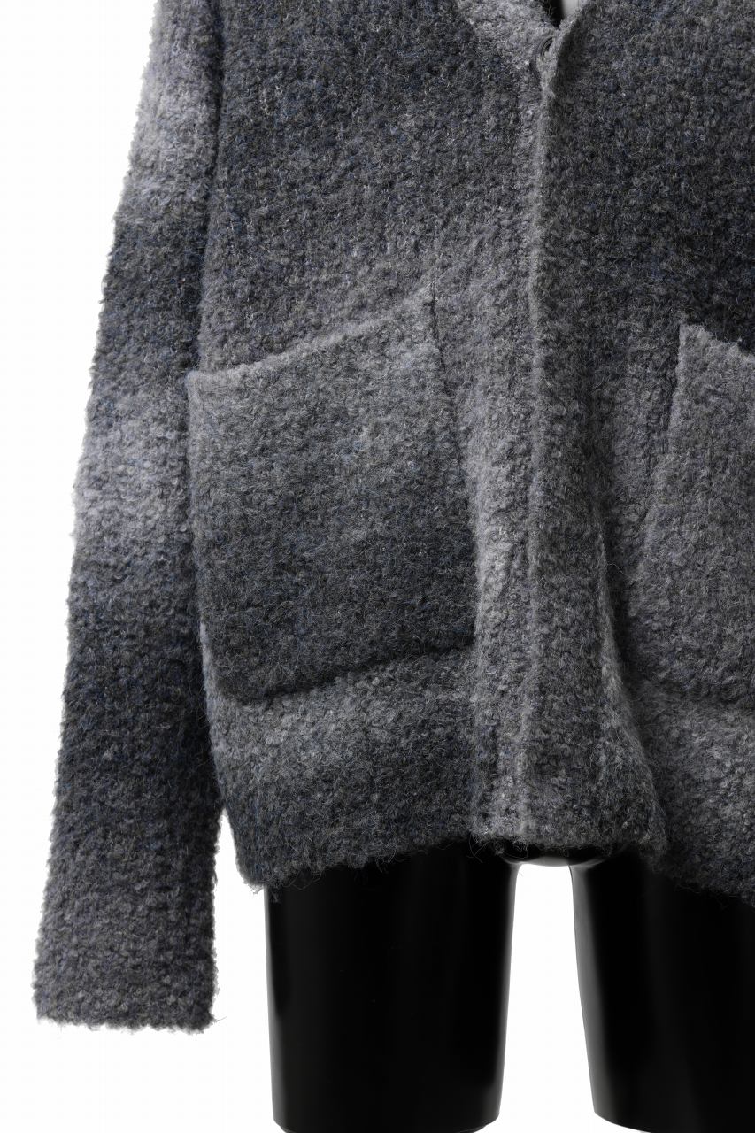 画像をギャラリービューアに読み込む, TARO HORIUCHI / th products Inflated Cardigan / 1/4.5 kasuri loop knit (mono)