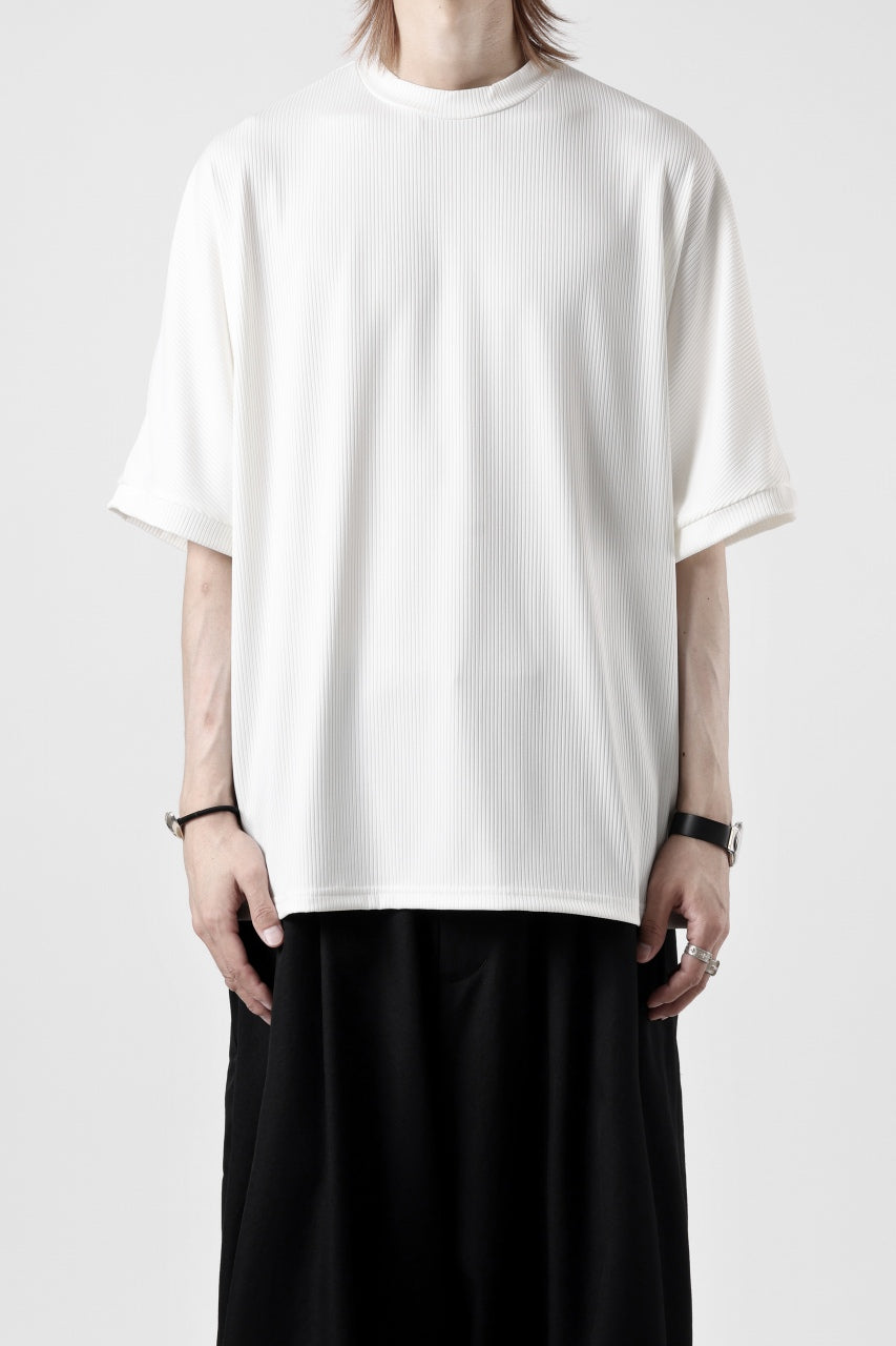 画像をギャラリービューアに読み込む, N/07 DOLMAN SHORT SLEEVE TEE / AQUASUITING THICK RIB (WHITE)