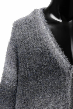 画像をギャラリービューアに読み込む, th products Inflated Cardigan / 1/4.5 kasuri loop knit (mono)