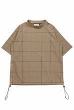 画像をギャラリービューアに読み込む, N/07 exclusive MOCK NECK HALF SLEEVE PULLOVER / WINDOWPANE CHECK TR TWILL (BEIGE)