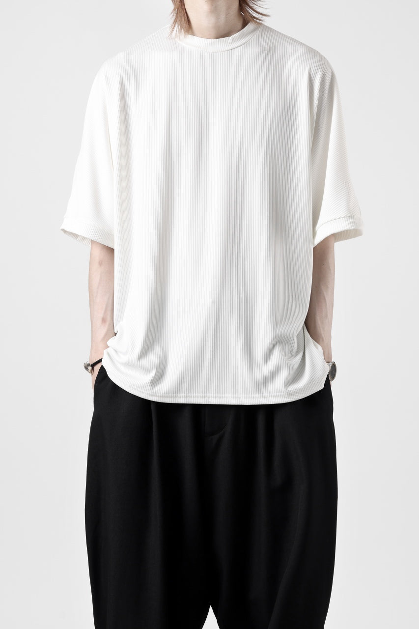 画像をギャラリービューアに読み込む, N/07 DOLMAN SHORT SLEEVE TEE / AQUASUITING THICK RIB (WHITE)