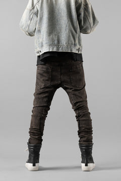 画像をギャラリービューアに読み込む, masnada LAYERED POCKET SLIM JEANS / STRETCH DENIM (BLACK CLAY)