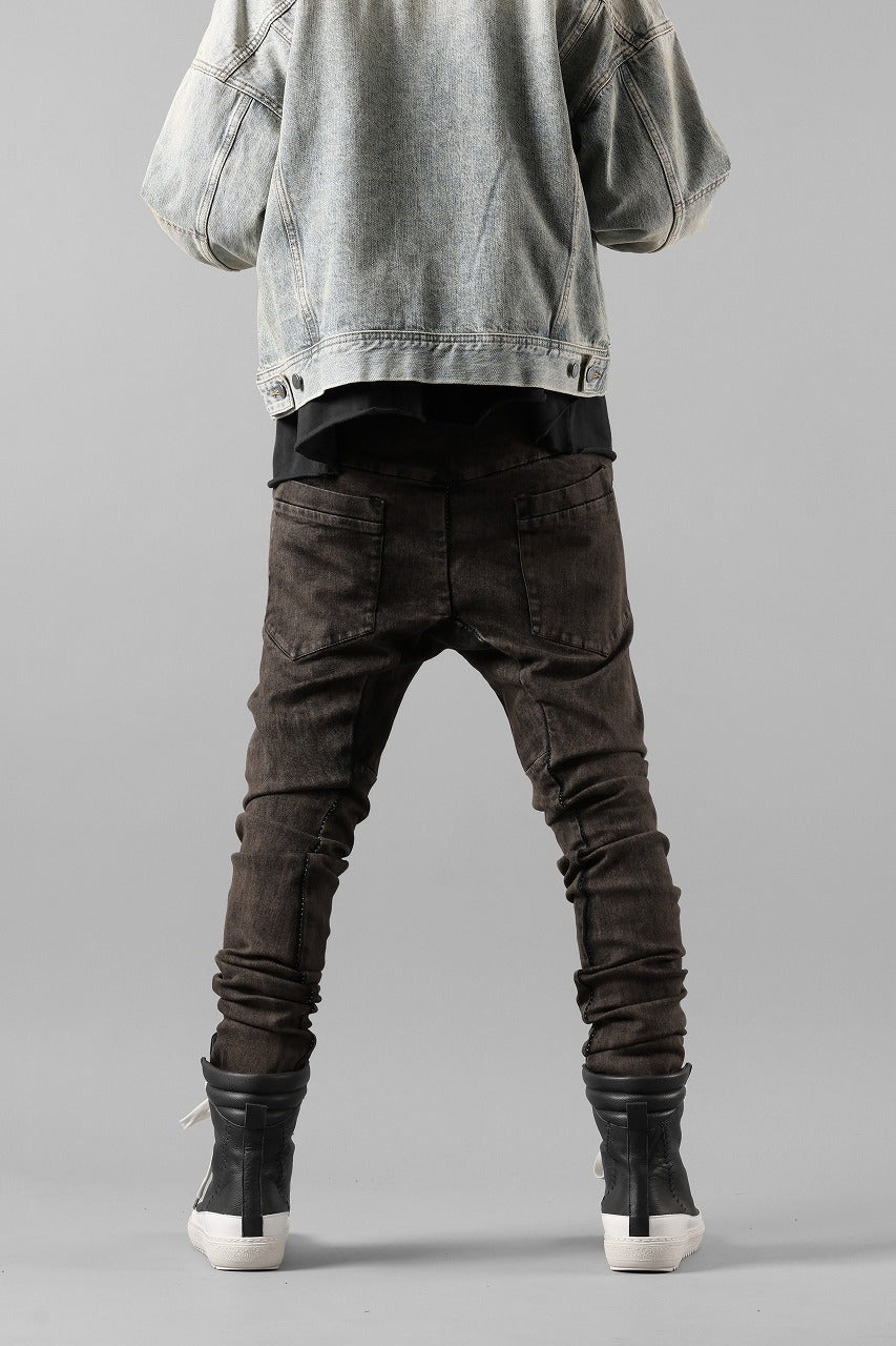 画像をギャラリービューアに読み込む, masnada LAYERED POCKET SLIM JEANS / STRETCH DENIM (BLACK CLAY)