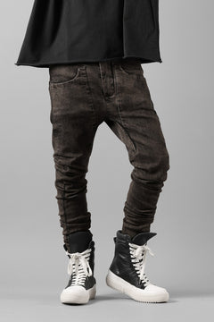 画像をギャラリービューアに読み込む, masnada LAYERED POCKET SLIM JEANS / STRETCH DENIM (BLACK CLAY)