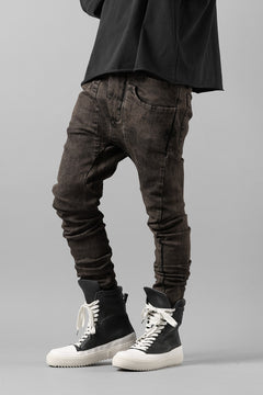 画像をギャラリービューアに読み込む, masnada LAYERED POCKET SLIM JEANS / STRETCH DENIM (BLACK CLAY)