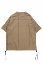 画像をギャラリービューアに読み込む, N/07 exclusive MOCK NECK HALF SLEEVE PULLOVER / WINDOWPANE CHECK TR TWILL (BEIGE)