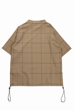 画像をギャラリービューアに読み込む, N/07 exclusive MOCK NECK HALF SLEEVE PULLOVER / WINDOWPANE CHECK TR TWILL (BEIGE)