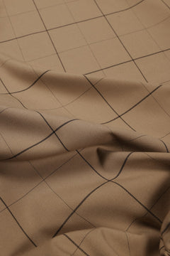 画像をギャラリービューアに読み込む, N/07 exclusive MOCK NECK HALF SLEEVE PULLOVER / WINDOWPANE CHECK TR TWILL (BEIGE)