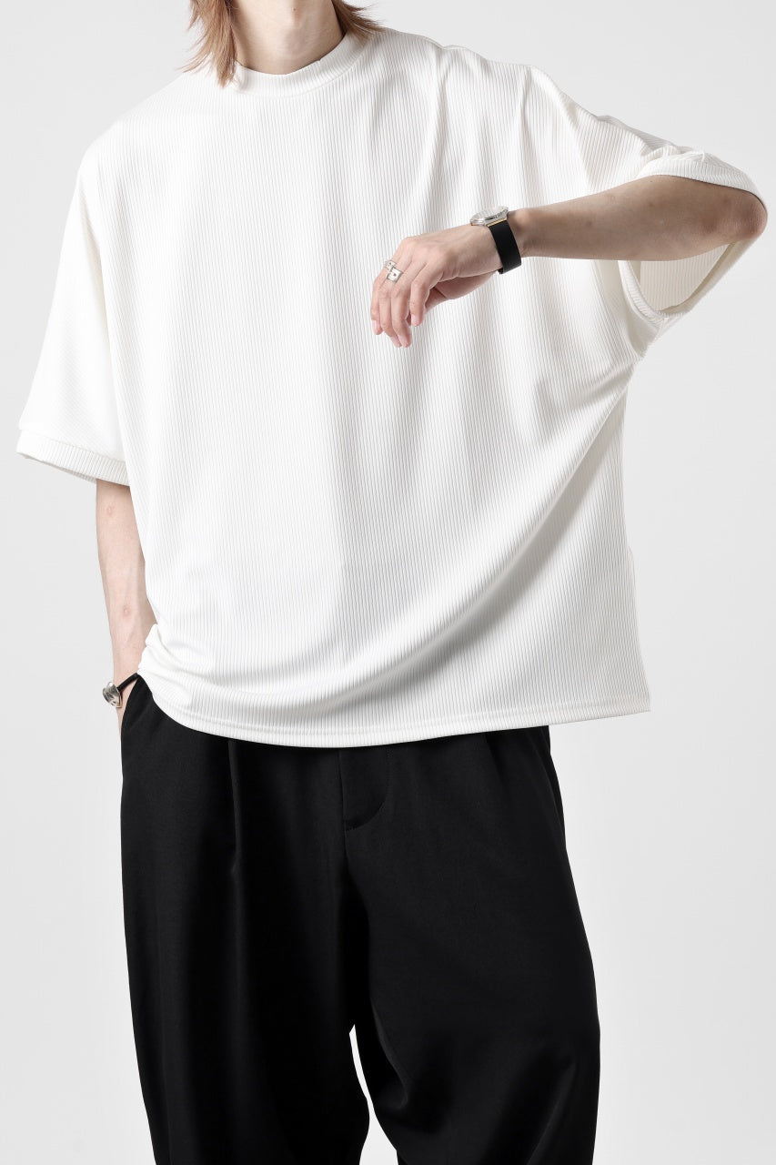 画像をギャラリービューアに読み込む, N/07 DOLMAN SHORT SLEEVE TEE / AQUASUITING THICK RIB (WHITE)