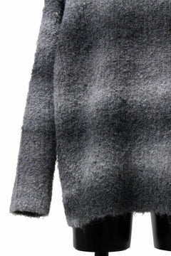 画像をギャラリービューアに読み込む, TARO HORIUCHI / th products Inflated Oversized Crew / 1/4.5 kasuri loop knit (mono)