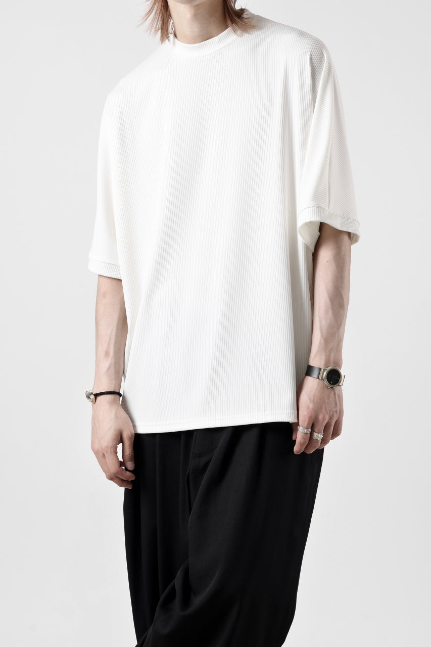 画像をギャラリービューアに読み込む, N/07 DOLMAN SHORT SLEEVE TEE / AQUASUITING THICK RIB (WHITE)