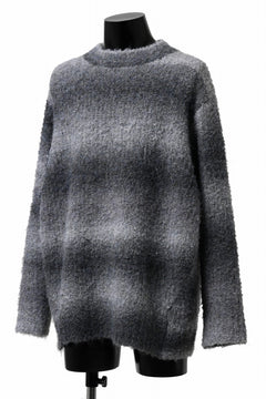 画像をギャラリービューアに読み込む, TARO HORIUCHI / th products Inflated Oversized Crew / 1/4.5 kasuri loop knit (mono)