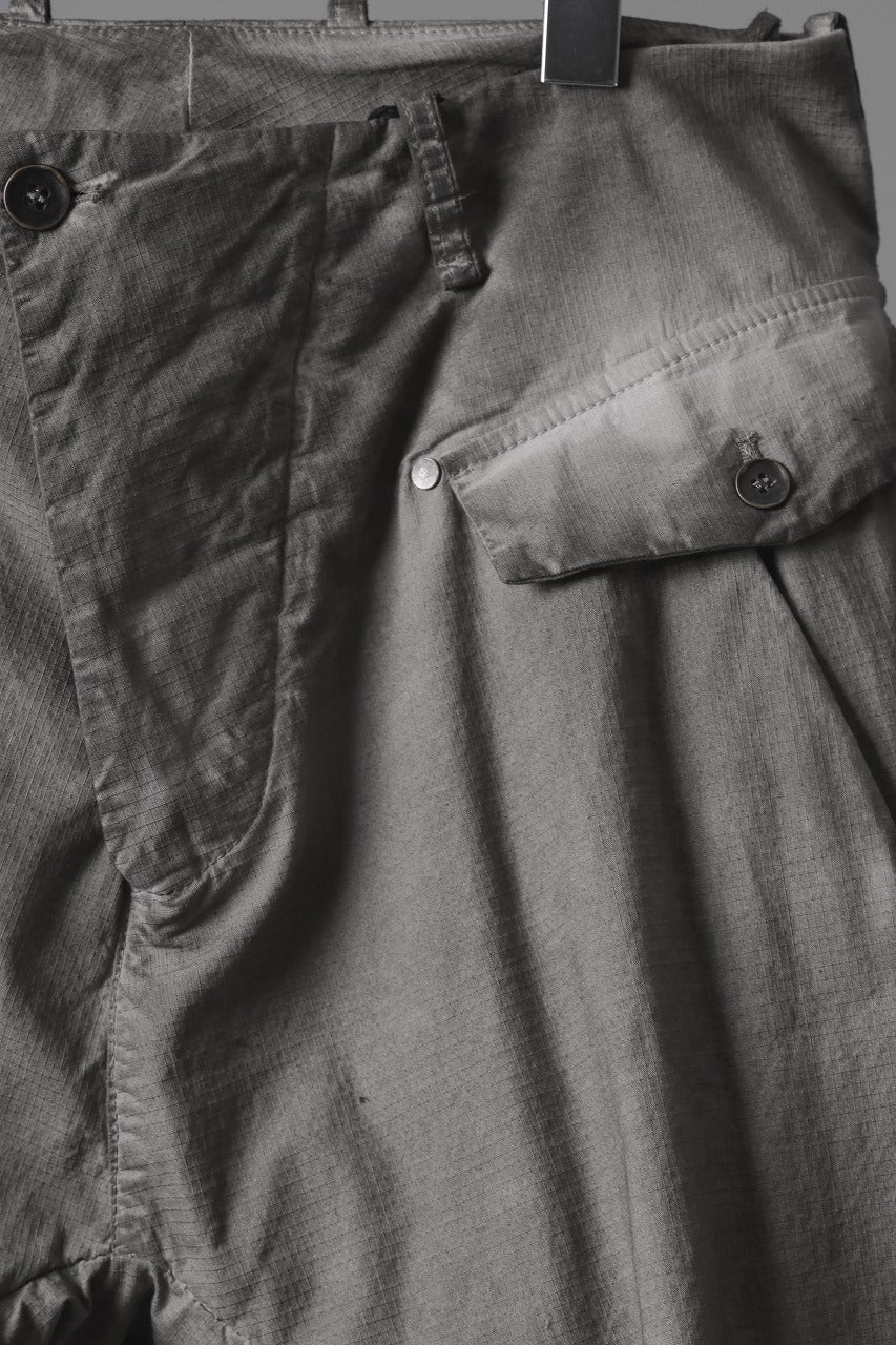 画像をギャラリービューアに読み込む, masnada RELAX FLAP POCKET PANTS / STRETCH LIGHT WEIGHT RIPSTOP (SHALE)