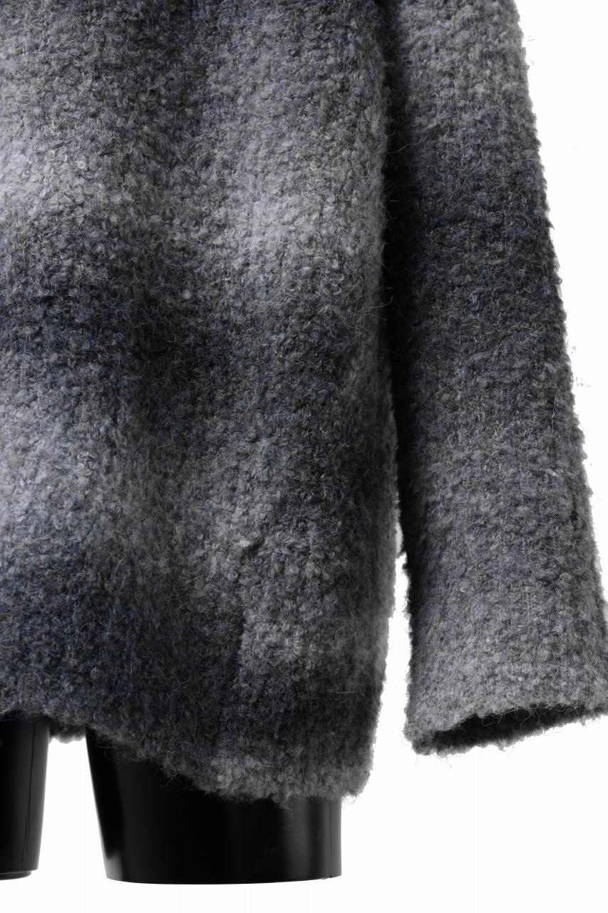 画像をギャラリービューアに読み込む, TARO HORIUCHI / th products Inflated Oversized Crew / 1/4.5 kasuri loop knit (mono)