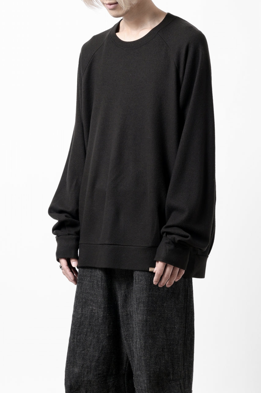 画像をギャラリービューアに読み込む, COLINA TUCK SWEAT TOPS / SUPER 140s WASHABLE WOOL (EBONY)