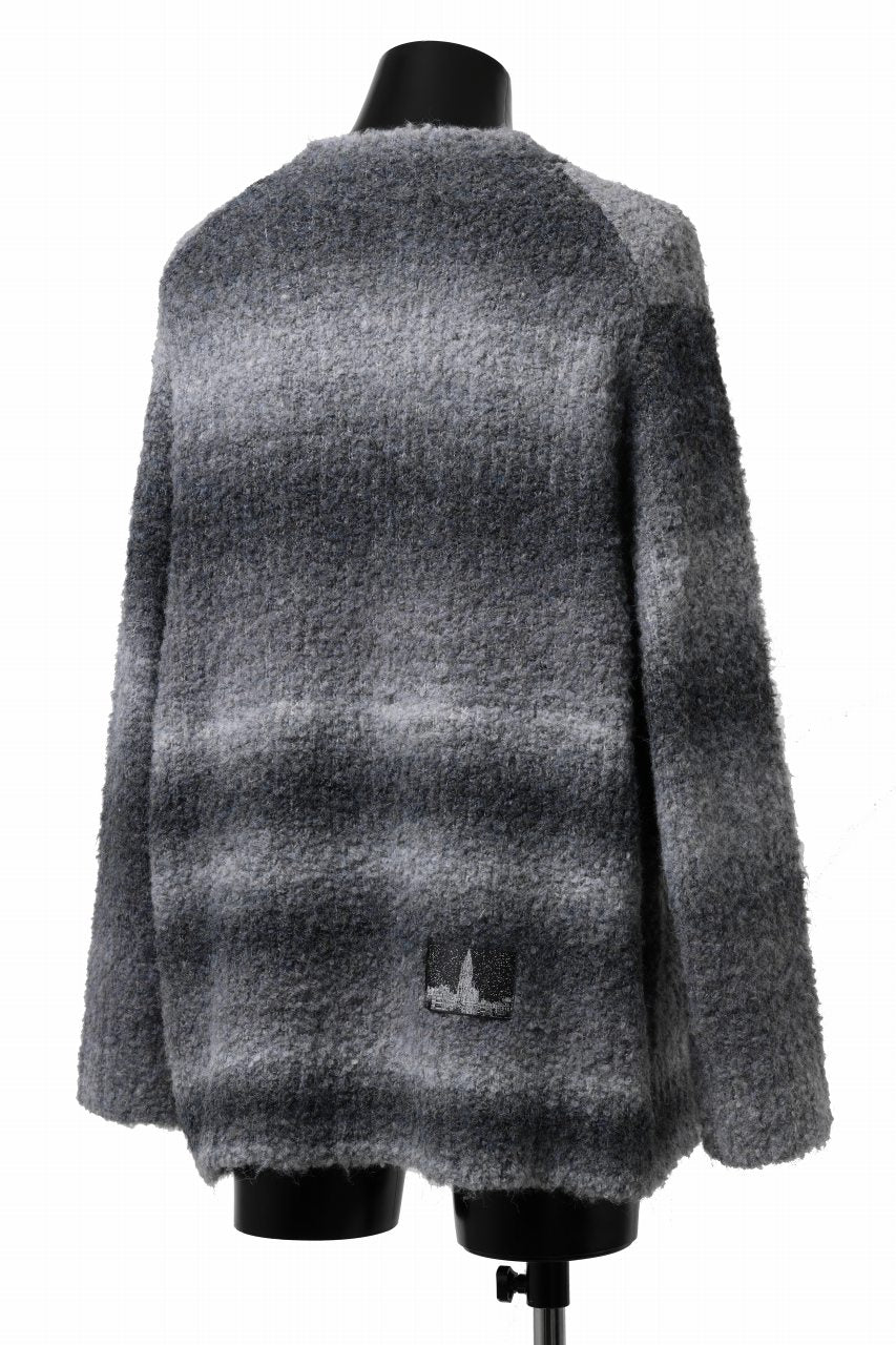 画像をギャラリービューアに読み込む, TARO HORIUCHI / th products Inflated Oversized Crew / 1/4.5 kasuri loop knit (mono)