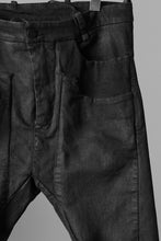 画像をギャラリービューアに読み込む, masnada LAYERED POCKET SLIM JEANS / STRETCH DENIM (BLACK)