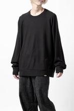 画像をギャラリービューアに読み込む, COLINA TUCK SWEAT TOPS / SUPER 140s WASHABLE WOOL (EBONY)