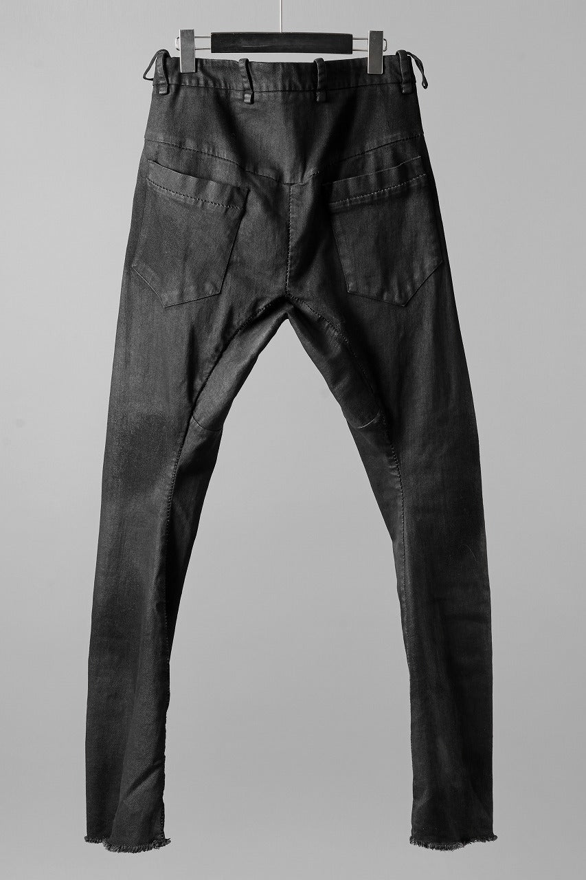 画像をギャラリービューアに読み込む, masnada LAYERED POCKET SLIM JEANS / STRETCH DENIM (BLACK)