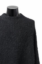 画像をギャラリービューアに読み込む, TARO HORIUCHI / th products Inflated Oversized Crew / 1/4.5 kasuri loop knit (black)