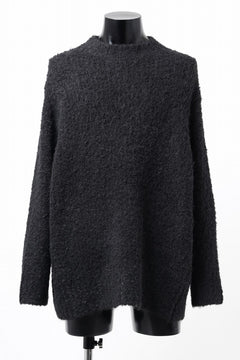 画像をギャラリービューアに読み込む, TARO HORIUCHI / th products Inflated Oversized Crew / 1/4.5 kasuri loop knit (black)