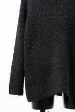 画像をギャラリービューアに読み込む, TARO HORIUCHI / th products Inflated Oversized Crew / 1/4.5 kasuri loop knit (black)