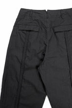 Load image into Gallery viewer, KLASICA "VICTOR" BACK SEAM TAPERED TROUSERS / "END ON END" SUPER 120's WOOL x HEMP (MATT BLACK)