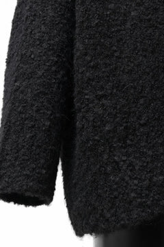 画像をギャラリービューアに読み込む, TARO HORIUCHI / th products Inflated Oversized Crew / 1/4.5 kasuri loop knit (black)