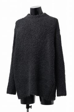 画像をギャラリービューアに読み込む, th products Inflated Oversized Crew / 1/4.5 kasuri loop knit (black)