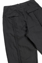 Load image into Gallery viewer, KLASICA "VICTOR" BACK SEAM TAPERED TROUSERS / "END ON END" SUPER 120's WOOL x HEMP (MATT BLACK)