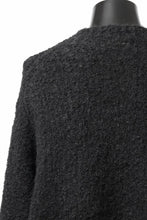 画像をギャラリービューアに読み込む, TARO HORIUCHI / th products Inflated Oversized Crew / 1/4.5 kasuri loop knit (black)