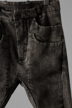 画像をギャラリービューアに読み込む, masnada LAYERED POCKET SLIM JEANS / STRETCH DENIM (BLACK CLAY)