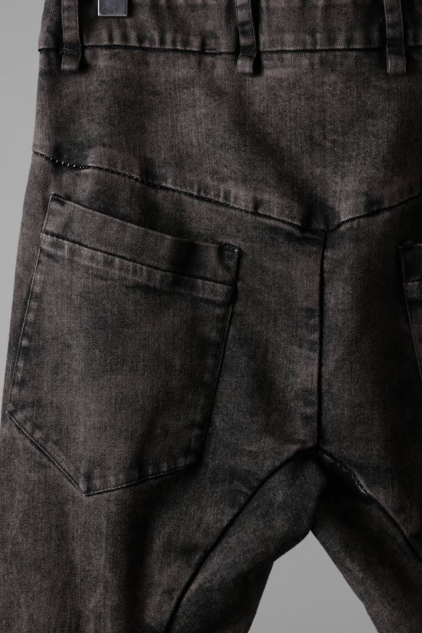 画像をギャラリービューアに読み込む, masnada LAYERED POCKET SLIM JEANS / STRETCH DENIM (BLACK CLAY)