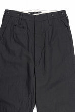 画像をギャラリービューアに読み込む, KLASICA "GALWAY" CUT OFF BOLD STRAIGHT TROUSERS / "END ON END" SUPER 120's WOOL x HEMP (MATT BLACK)