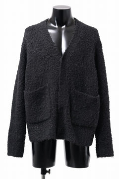 画像をギャラリービューアに読み込む, th products Inflated Cardigan / 1/4.5 kasuri loop knit (black)