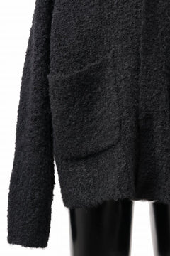 画像をギャラリービューアに読み込む, TARO HORIUCHI / th products Inflated Cardigan / 1/4.5 kasuri loop knit (black)
