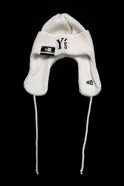 Y's × New Era KNIT TRAPPER (IVORY)