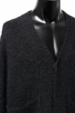 画像をギャラリービューアに読み込む, th products Inflated Cardigan / 1/4.5 kasuri loop knit (black)