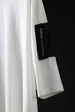 画像をギャラリービューアに読み込む, thom/krom ZIP POCKET SHORT SLEEVE TEE / COTTON JERSEY (CREAM)