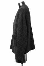 画像をギャラリービューアに読み込む, TARO HORIUCHI / th products Inflated Cardigan / 1/4.5 kasuri loop knit (black)