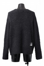 画像をギャラリービューアに読み込む, th products Inflated Cardigan / 1/4.5 kasuri loop knit (black)